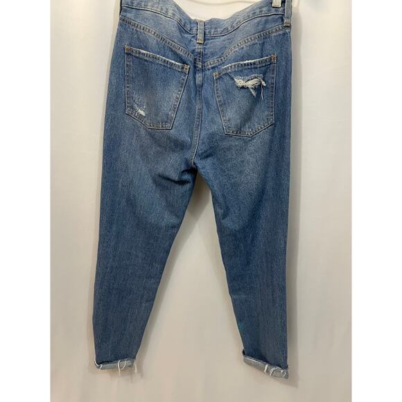 Free People We The Free High Rise Blossom Rigid Skinny Jean Destroyed 25 - Picture 8 of 9